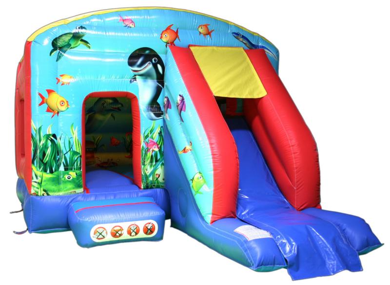 12x18ft Undersea - Bounce 'n' Slide Bouncy Castle